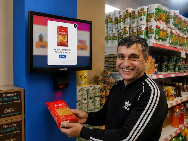 Cliente escaneando producto